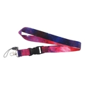 Polyester lanyard with galaxy pattern, detachable buckle and metal lobster clasp - KP792-16 Gorgeous Nebula