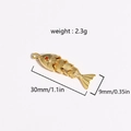 Ciondolo carpa koi articolato con occhi rossi e dimensioni del prodotto dorato - Pesciolino Dorato Con Articolazione Mobile (Stile 4)
