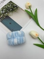 Polsini lavaviso in peluche a strisce blu e bianche per la cura della pelle quotidiana - Polsino Singolo / Righe blu e bianche