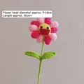 Handmade crochet sunflower with pink petals and a cute smiling face for gift giving - Pink Sun Flower