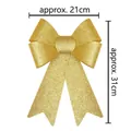 Grande fiocco dorato glitterato 21x31cm per decorazioni natalizie e addobbi per feste - Oro (21*31cm)