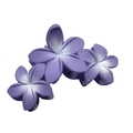 Elegant purple gradient triple plumeria hair claw clip with a matte finish for women - Matte Triple Plumeria Claw [Purple]