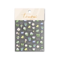 Autocollants 5D pour ongles avec lapins mignons et motifs floraux colorés - Style Lapin Fleuri (to1916)