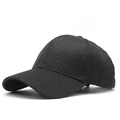 Detail showing black baseball cap with shimmering sequins and premium woven texture - 56-60cm / Black
