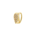 Macro view of 18K gold plated pear-shaped bail connector with micro-inset cubic zirconia - VD1467 Gold