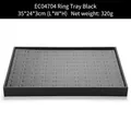 Black brushed PU leather jewelry tray for rings and watches 35x24x3cm showcase display - Black 100-Slot Ring Display Tray