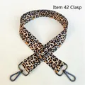 Detail of leopard print wide replacement strap with adjustable gunmetal hardware buckles - Pattern 42 Gunmetal Clasp