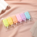 6-pack macaron correction tape set in pink, purple, and blue with transparent pouch - Morandi Colors (6-Pack)
