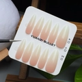 Handgemachte Mandel-Nagelsets mit elegantem Ombre-Verlauf in Nude-Rosa und Milchweiß - Nude Farbverlauf / Größe S (10 Stk.)