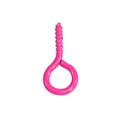 Pink screw eye hooks with painted finish for DIY jewelry and keychain making - Rose Red