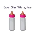 Kleine magische Milchflaschen Spielzeug mit rosa Verschluss im 2er-Set für Zaubertricks - Klein / Paar / Weiß