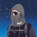 Gray knitted balaclava hood with thick lining and ear protection for outdoor warmth - Dark Gray