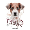 Waterproof temporary tattoo featuring Jack Russell dog art and sweet text variant TH-090 - Th-090 / 210*148mm