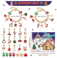 Detailed size specifications for DIY charm bracelet kit with advent calendar gift box - Gold Beaded Set Style (M-23)