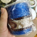 Spool of vibrant blue multi-color jewelry cord for DIY bracelet weaving and beading - 1.0MM A-Line Large Roll / Blue
