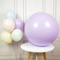 Pastel macaron balloon garland kit featuring extra large lilac and mixed color latex balloons - 36 Inch Macaron Purple