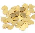 Polished gold heart-shaped stainless steel charms with single hole for jewelry making - Gold Color Heart 9x10mm