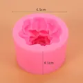 Pink silicone peony flower mold for DIY candles and soaps with 6.5cm diameter size - 50-1203 Chrysanthemum / Pink