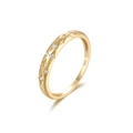 Eleganter vergoldeter S925-Silberring mit funkelnden Moissanit-Sternen für Damen - US 6 / Gold