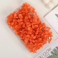 Preserved orange hydrangea petals in a clear box for DIY floral wedding shoe craft projects - 5g / Orange Red