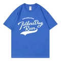 T-shirt bleu avec imprimé Philadelphia Father's Day Run et coupe décontractée - XS / Bleu Royal 317