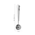 Cuillère doseuse en acier inoxydable argenté avec clip de fermeture, long 17,3cm - Emballage en vrac / Argenté