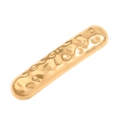 Irregular golden metal hair tie with a textured hammered finish for a stylish ponytail - Hammered Texture Style (WG-1233) / Gold / Hair Clip
