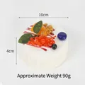 10cm squishy faux mousse cake with berry toppings and 90g weight specification - White