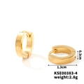 Détails des créoles dorées en acier poli de 1,3 cm avec spécifications de taille - Largeur 0.3cm / Or (1.3cm*0.3cm)