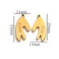 Pendentifs en acier inoxydable plaqué or 18k avec gravure LOVE et YOU pour couple - Or-G10 LOVE YOU Cœur