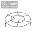 304 stainless steel steaming rack 16# model with 3cm height and round tripod design - 201 Series / Diameter 16cm / 3cm