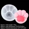 Stampo in silicone a zampa di gatto rosa per pasticceria e resina con forma realistica - Zampa di Gatto Grande / Trasparente