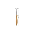 Clay carving tool with brown wooden handle and 0.45cm metal tip, total length 13.9cm - Hole Punch #4