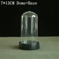 Transparent dome with black base size 7x13cm for DIY crafts and preserved flowers - 7*13CM Plastic Dome + Base
