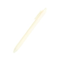 Minimalist cream white macaron style retractable ballpoint pen with sleek clip - Beige
