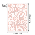 1.5-inch pale pink vinyl letter and number sticker set for DIY scrapbooks and water bottles - Pink
