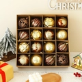 Set di 16 palline di Natale color bronzo e oro con glitter e decorazioni intagliate - Stile 7 (Bronzo e Oro)