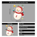 30x30cm Christmas snowman static window sticker with snowflakes and red scarf details - Red Scarf Snowman (30*30cm)