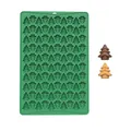 Stampo in silicone verde con 100 cavità a mini albero per cioccolato o biscotti natalizi - Albero di Natale