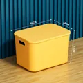 Primrose yellow 42L storage box with lid and handles for home clothes and toys - Super Giant (46x34x27cm) / Primrose Yellow
