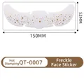 Metallic gold star freckle face sticker with 150x52mm dimensions for festive makeup - Gold Stamping Freckle Face Patch(QT-0007)