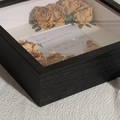 Black wood grain shadow box frame with orange dried roses and motivational card - 6 Inch (10.2x15.2cm) / Black