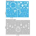 Christmas window stickers set with Santa, reindeer and snowflakes for festive decor - Christmas Hanging Ornament XC004 / White