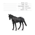 Realistic solid black toy horse figure, Morgan stallion miniature model for kids (6.5cm) - Single Black Horse Model 7.5g