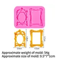 Moule en silicone rose avec cadres photo vintage ovales et rectangulaires de style européen - Style 4 (15-63) / Rose