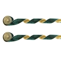 Dark green velvet ribbon with gold satin backing for Christmas gift box wrapping - 2m Green Velvet Ribbon