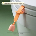 Orange long tulip silicone toilet seat lifter handle 275mm length for bathroom - Strap Handle Lifter / Tulip Lifter - Orange (Long)