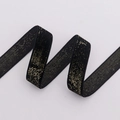 2cm black velvet ribbon with gold metallic glitter for DIY gift wrapping and decor - 2cm*10 Yards / Black With Gold Glitter