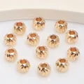 DIY 14k gold plated spiral metal beads for handmade bracelet and necklace making - 14K Gold