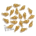 Golden conch shell pendant in stainless steel for DIY jewelry making 12.5x5.5mm - Conch / Gold